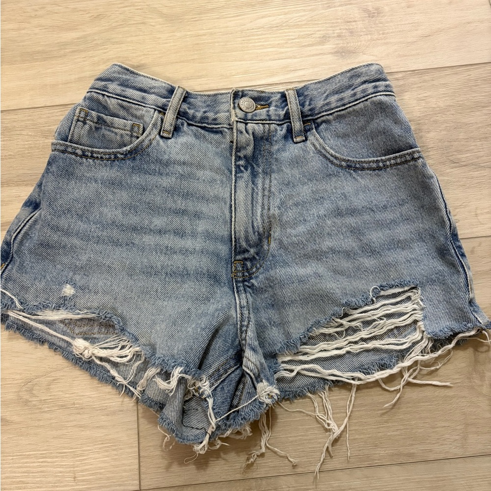 Pacsun Vintage High Rise Distressed Denim Women Shorts